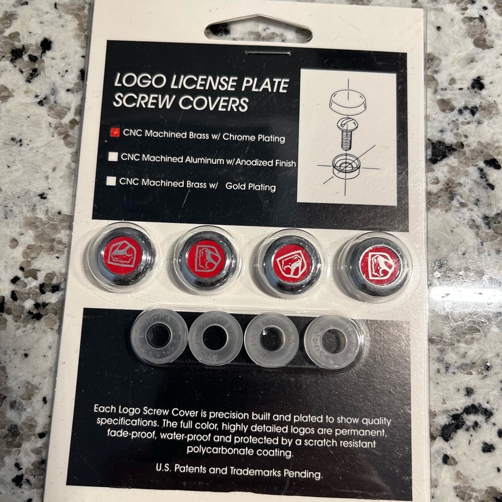 Dodge Viper logo License plate screw covers